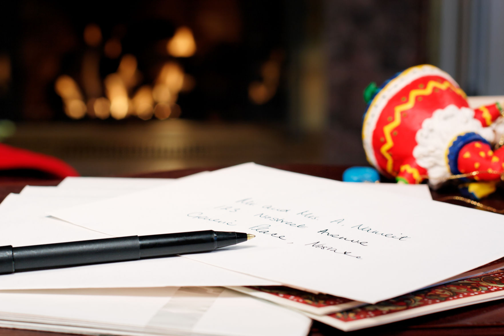 Writing Christmas cards